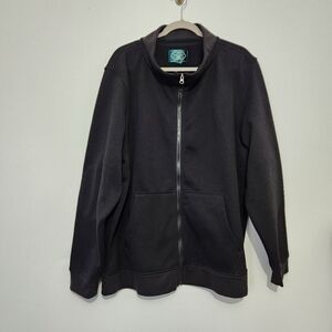 Arthur Beale Brooklyn NY Technical Knit Zip Coat Quilted Elbow Patch Men's XL